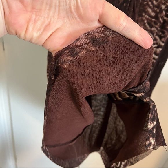 JEAN PAUL GAULTIER x FUZZI Mesh Animal Print Button Down Long Sleeve Midi Dress - Picture 7 of 10